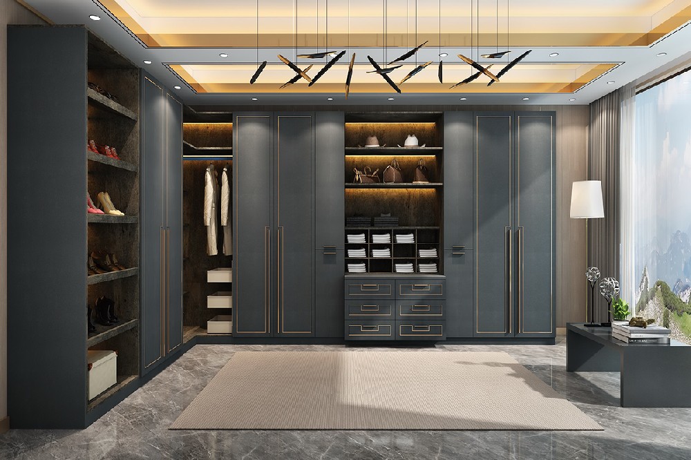 不锈钢衣帽间全套效果