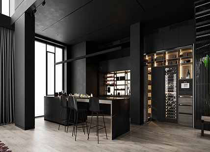 不锈钢厨柜时尚厨房的亮点